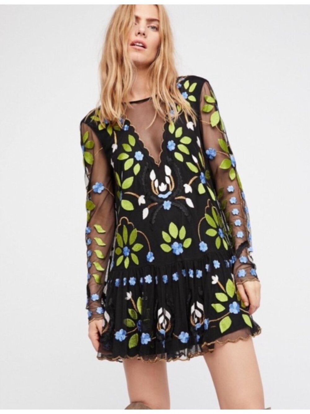 Free People Hearts Are Wild Mini Dress